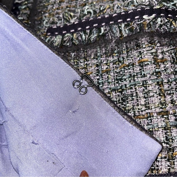 Rebecca Taylor 2 Pc Purple Tweed Dress Jacket‎ A Line Silk Classic Retro Office - Picture 10 of 16